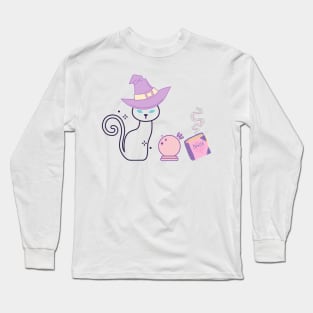 White Cat Witch Long Sleeve T-Shirt
